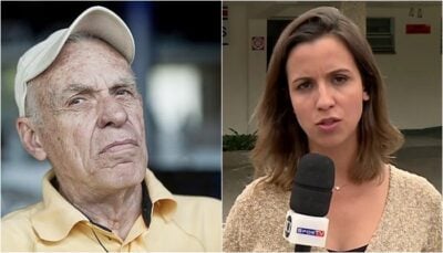 Silvio Luiz e repórter Lívia Laranjeira. (Foto: Montagem/Reprodução)
