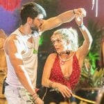 Lucas e Jéssica na primeira festa do BBB18
(Foto: Divulgação/Globo)