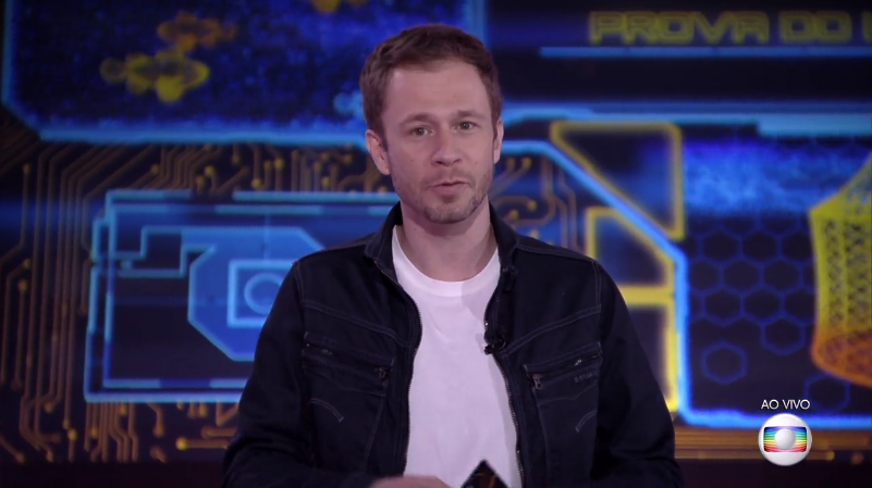 Tiago Leifert no comando do BBB18 (Foto: Reprodução/Globo)
