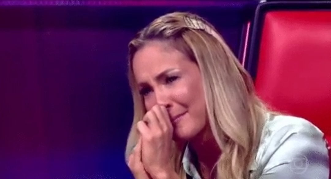 Claudia Leitte se emociona no The Voice Kids (Foto: Reprodução)