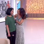 Fátima Bernardes e ex-aluna (Foto: Reprodução)