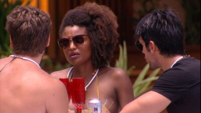 Nayara discute com Lucas no BBB18. (Foto: Reprodução/TV Globo)
