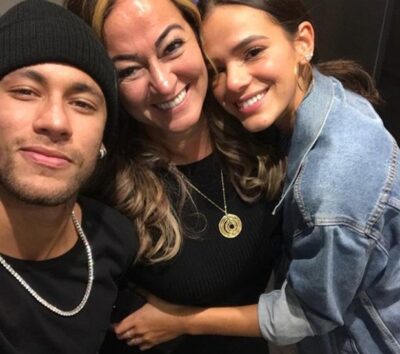 Nadine Gonçalves, Neymar e Bruna (Foto: Reprodução)