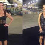 Fátima Bernardes optou pelo tom mais escuro na cobertura do Carnaval 2018. (Foto: Reprodução/Instagram)