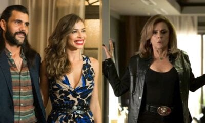 Mariano, Lívia e Sophia na novela (Foto: Reprodução)