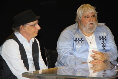 Arnaldo Saccomani e Miranda (Foto: Carol Soares/SBT)