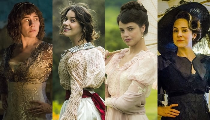 Alessandra Negrini, Nathalia Dill, Agatha Moreira e Gabriela Duarte em Orgulho e Paixão (Foto: Globo/Cesar Alves/Raquel Cunha/Mauricio Fidalgo/Montagem)