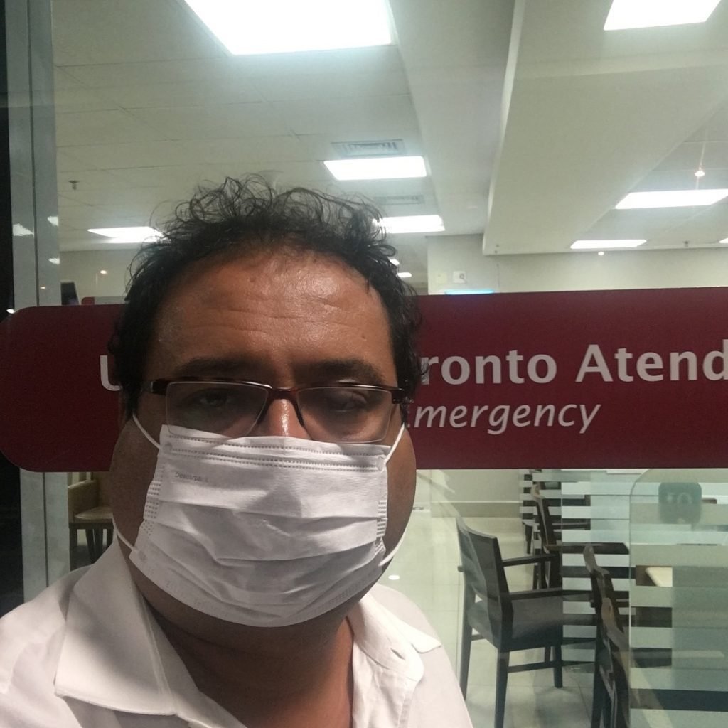 Geraldo Luís com caxumba. (Foto: Reprodução.)