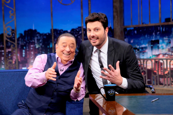 Raul Gil e Danilo Gentili no The Noite (Foto: Divulgação)