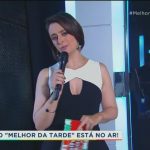 Catia Fonseca em sua estreia na Band (Foto: Reprodução/Band)