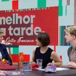 Catia Fonseca em roda de conversa no Melhor da Tarde (Foto: Reprodução)