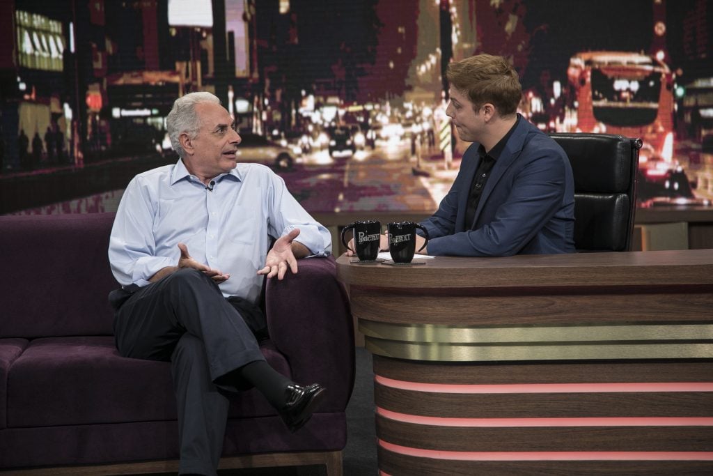 William Waack deu primeira entrevista em um programa de TV após demissão da Globo (Foto Edu Ribeiro/RecordTV)