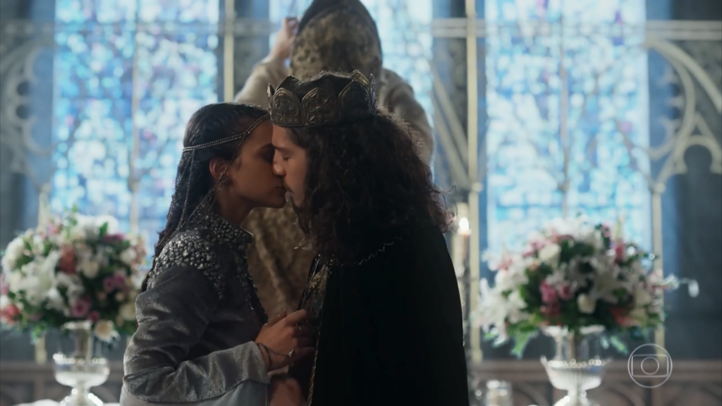 Casamento de Catarina e Rodolfo em Deus Salve o Rei. (Foto: Reprodução/TV Globo)