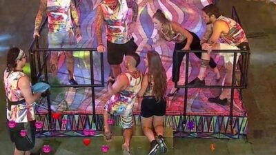 Kaysar e Patrícia se casaram durante a festa Axé do BBB18. (Foto: TV Globo)