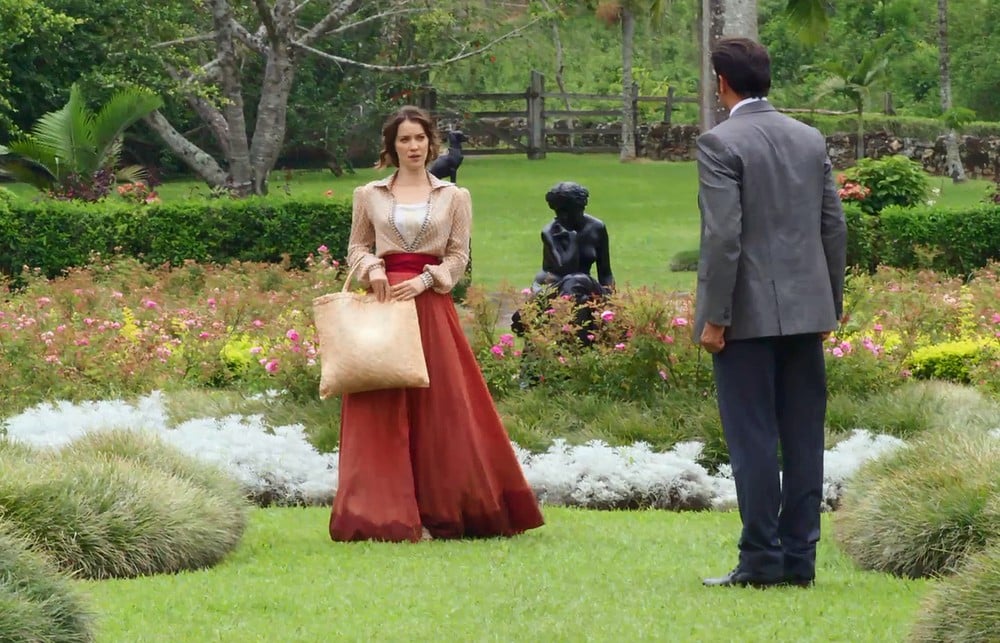 Elisabeta e Darcy discutem em Orgulho e Paixão (Foto: TV Globo/Reprodução)