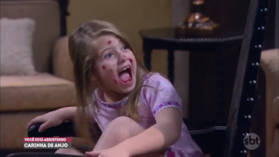 Dulce Maria em cena na novela Carinha de Anjo. (Foto: Reprodução/SBT)