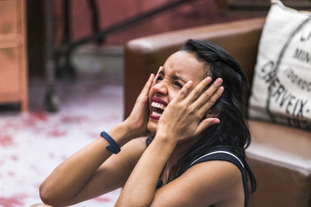 Gleici ao descobrir que não foi eliminada no BBB18 (Foto: Globo/Paulo Belote)