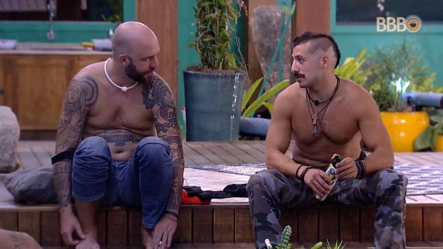 Caruso e Kaysar no BBB18 (Foto: Reprodução)