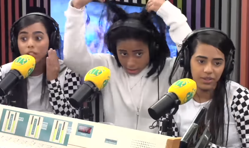 MC Loma mostra como estava o cabelo na hora que chamaram elas (Foto: Reprodução)