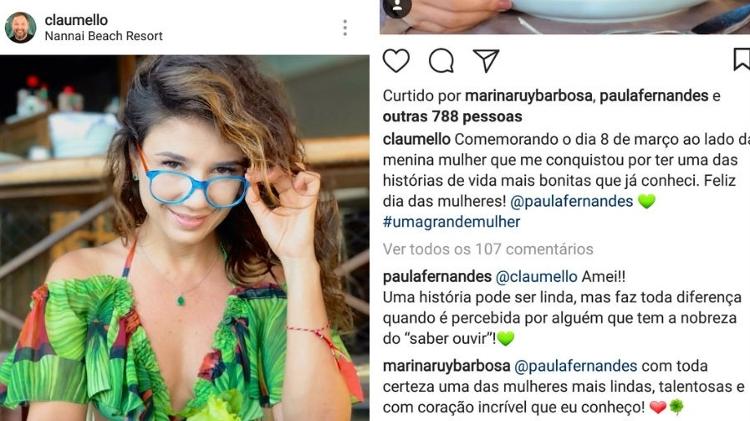 Paula Fernandes recebe declaração do namorado (Foto: Reprodução)