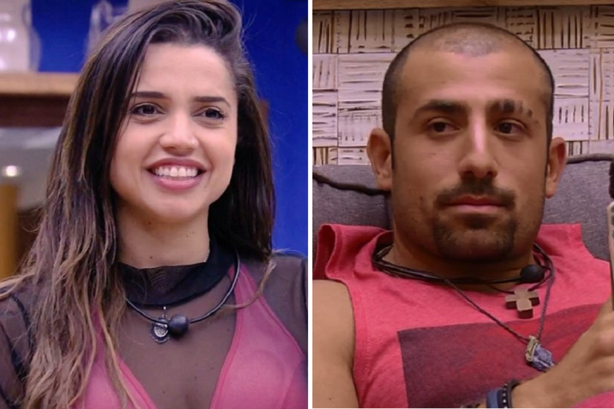 Paula e Kaysar no BBB18 (Foto: Reprodução)