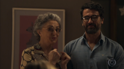 Ana Lúcia Torre e Eriberto Leão em cena de O Outro Lado do Paraíso
(Foto: Reprodução/Globo)