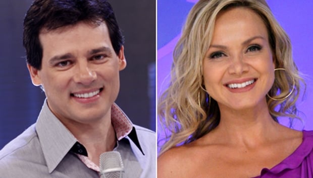 Os apresentadores Celso Portiolli e Eliana em seus programas no SBT (Foto: Divulgação/SBT)