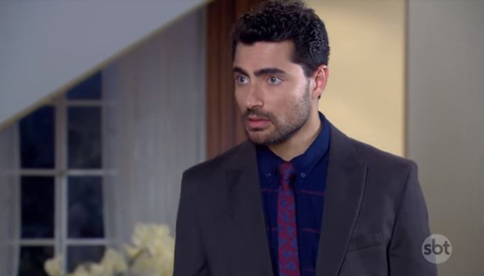 Gustavo (Carlo Porto) em cena de Carinha de Anjo (Foto: Reprodução/SBT)