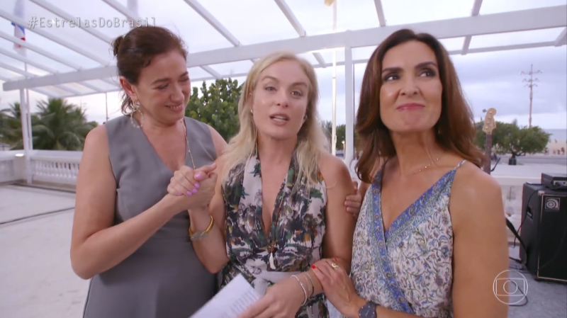 Angélica com Lilia Cabral e Fátima Bernardes no último Estrelas (Foto: Reprodução/Globo)