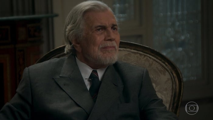 Lorde Williamson (Tarcísio Meira) em cena de Orgulho e Paixão (Foto: Reprodução/Globo)