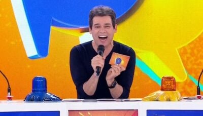 O apresentador Celso Portiolli no comando do Domingo Legal
(Foto: Reprodução/SBT)