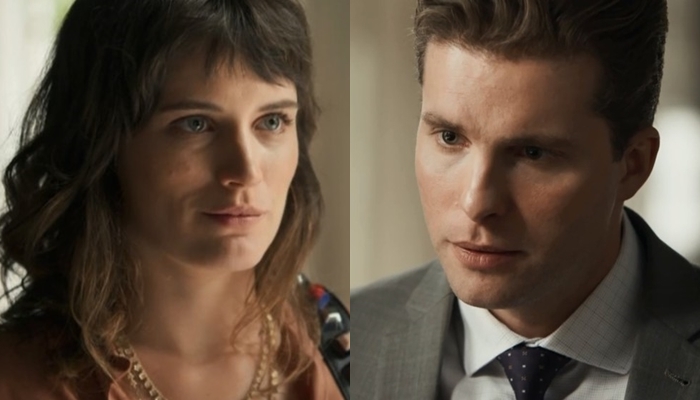 Clara (Bianca Bin) em cena de O Outro Lado do Paraíso (Foto: Divulgação/Globo/Montagem TV Foco)