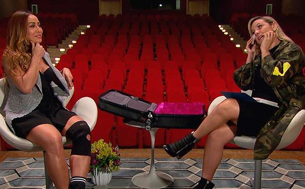 Sabrina entrevistou Carla Perez, ex loira do Tchan (Foto: Divulgação)