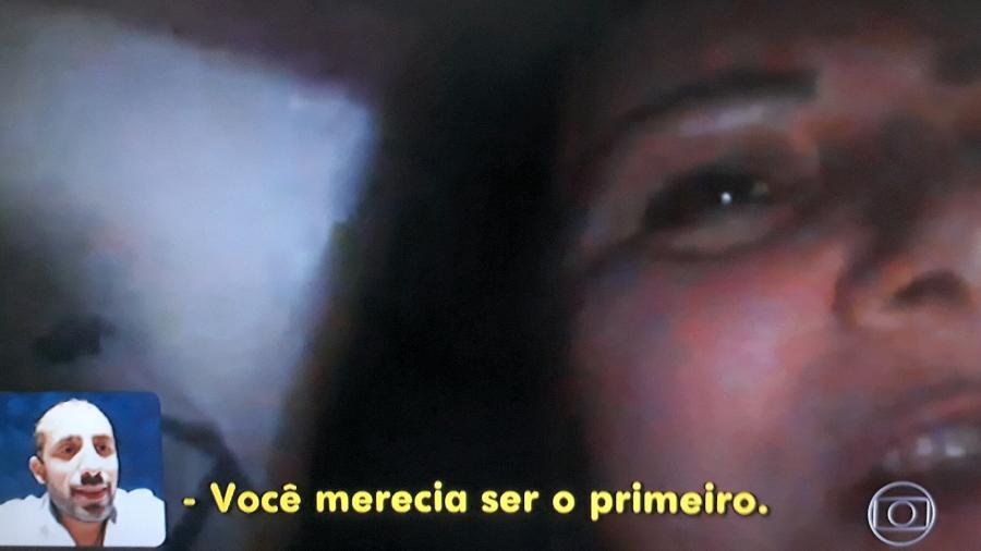 Kaysar conversa com sua mãe pela internet (Foto: Reprodução)