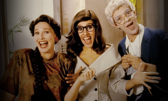 Louise Cardoso, Regina Casé e Ney Latorraca, em TV Pirata (Foto: Divulgação/Globo)