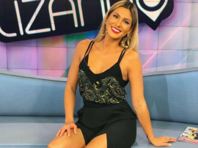 A apresentadora Lívia Andrade no Fofocalizando. (Foto: Reprodução/SBT)