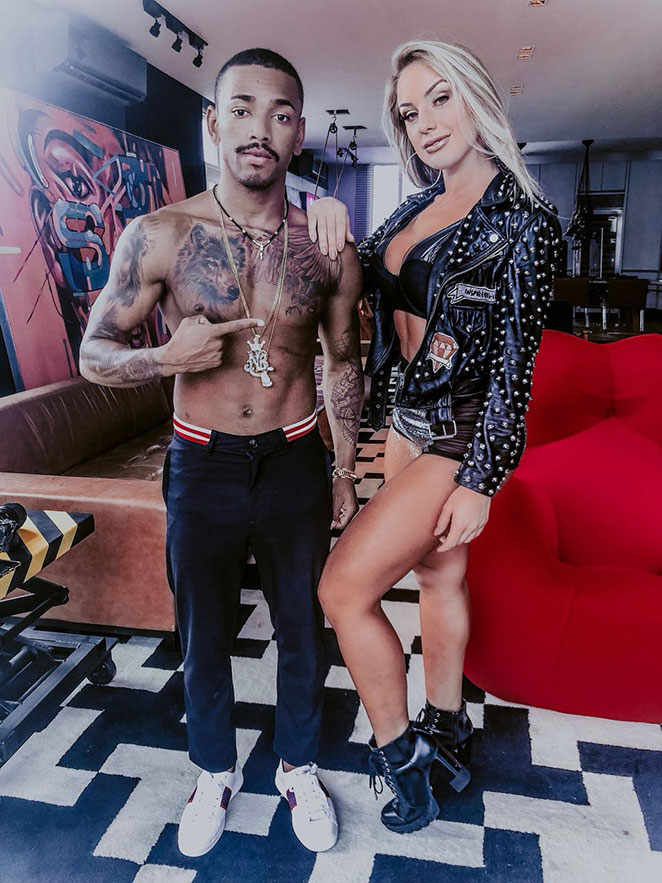 Nego do Borel grava clipe com Monick Camargo (Crédito: Divulgação/MF Press Global)