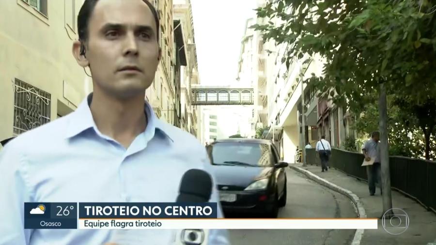Repórter é surpreendido por tiros (Fotos: Divulgação)