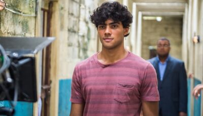 Gabriel Fuentes em gravação de cena de Malhação
(Foto: Globo/Raquel Cunha)