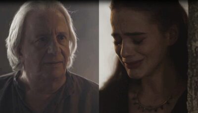 Augusto (Marco Nanini) humilha Catarina (Bruna Marquezine) em Deus Salve o Rei. (Foto: Reprodução/TV Globo)