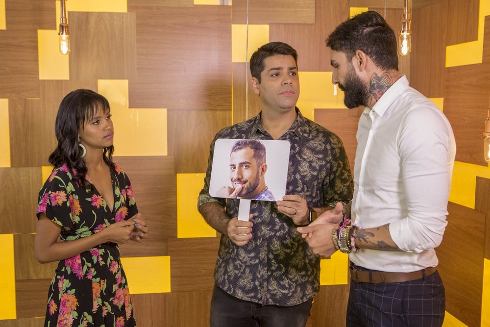 Gleice Damasceno, Lair Renno e Wagner no Encontro para a web (Foto: Fábio Rocha/Gshow)