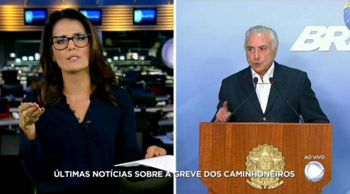 Adriana Araújo fez uma verdadeira maratona jornalística no domingo da emissora (Foto: Reprodução/Record)
