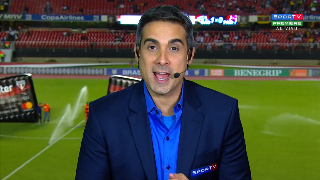 Gustavo Villani já fez sua estreia pelo SporTV (Foto: Reprodução)
