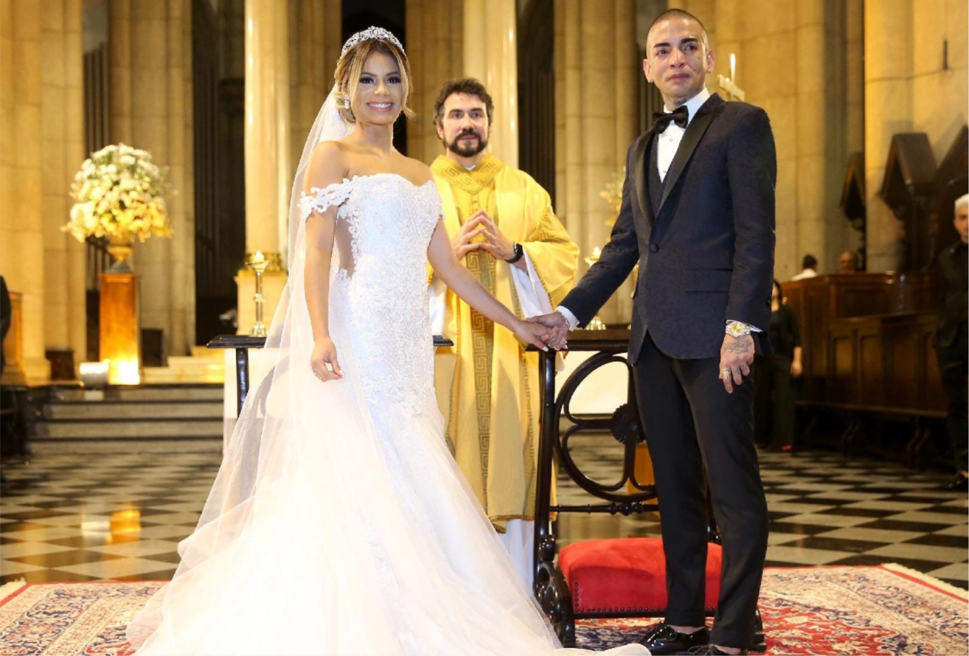 MC Guimê se emocionou em casamento com Lexa que foi feita pelo Padre Fábio de Mello (Foto Manoela Scarpa/ Brazil News)