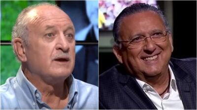Felipão detona Galvão Bueno no programa No Ar do Esporte Interativo. (Foto: Montagem/Reprodução)