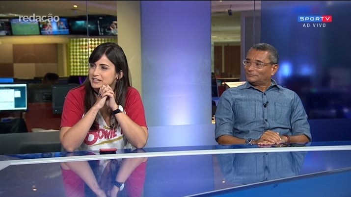 Mari Palma no Redação SporTV. (Foto: Reprodução)