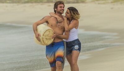 Beto (Emilio Dantas) e Luzia (Giovanna Antonelli) no reencontro em Segundo Sol
(Foto: Globo/João Cotta)