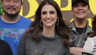 A apresentadora Chris Flores no BBQ Brasil
(Foto: Gabriel Gabe)