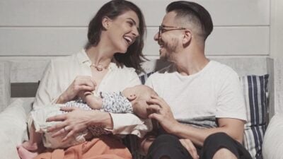 Monica Benini, Junior Lima e o filho Otto (Foto: Divulgação)