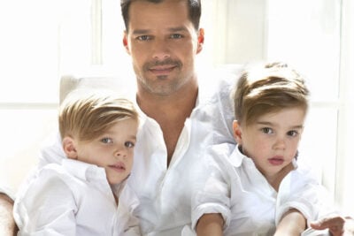 Ricky Martin  e os filhos (Foto: Reprodução)